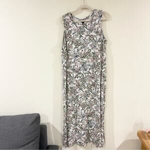 J. Jill Wearever Collection Floral Print Maxi Tank Dress women’s size XL